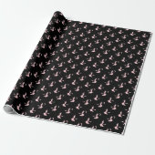 Spooky Black & Pink Rosa Wrapping Paper Roll Geschenkpapier (Ungerollt)