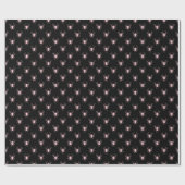 Spooky Black & Pink Spider Wrapping Paper Roll Geschenkpapier (Flach)