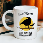 Spooky Black Raven Halloween Kaffeetasse