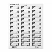 Spooky Black Raven Halloween Rücksendeadresse (Vorne)