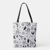 Spooky Black RIP Halloween Tote Bag Tasche (Rückseite)