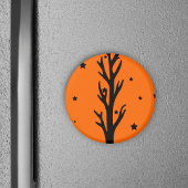 Spooky Black Silhouette Tree Magnet