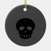 Spooky Black Skull Keramik Ornament (Vorne)