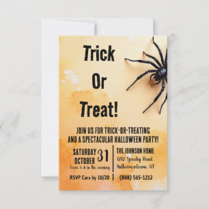 Spooky Black Spider Einladung