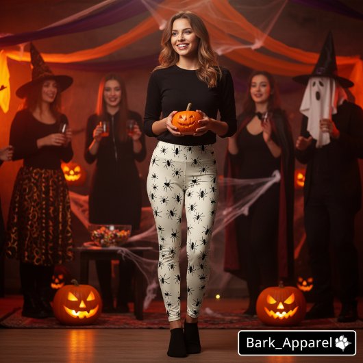 Spooky Black Spiders Leggings