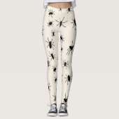 Spooky Black Spiders Leggings (Vorderseite)
