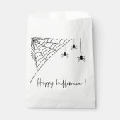 Spooky Black Spiders Party | Frohe Halloween Geschenktütchen (Vorderseite)