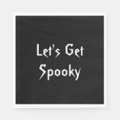 Spooky Black & White Halloween-Party Paper Napkin Serviette (Vorderseite)