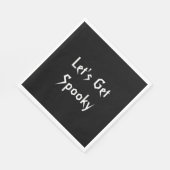 Spooky Black & White Halloween-Party Paper Napkin Serviette (Ecke)