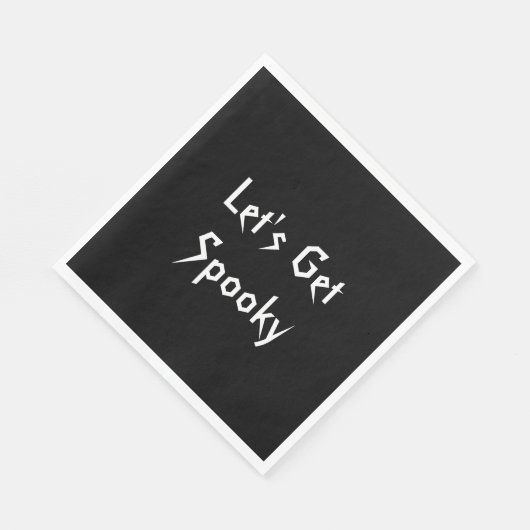 Spooky Black & White Halloween-Party Paper Napkin Serviette (Ecke)