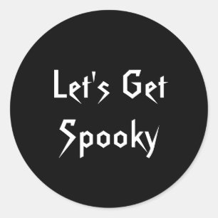 Spooky Black & White Halloween-Party Stickers