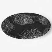 Spooky Black & White Spiderweb Print Paper Teller (Schrägansicht)