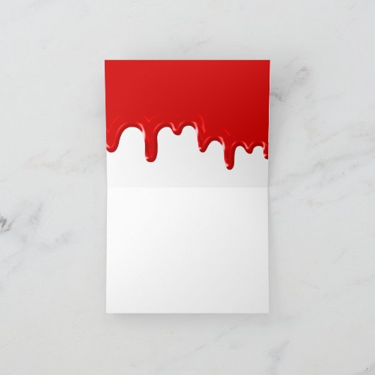 Spooky Blood Dripping Blank Dankeskarte (Innenseite)
