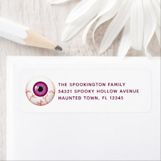 Spooky Bloodshot Eyeball Halloween-Rücksendeadress