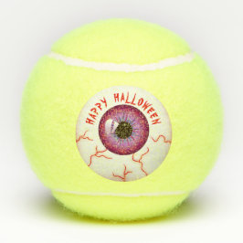 Spooky Bloodshot Eyeball Happy Halloween Tennisbälle
