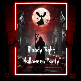 Spooky Bloody Night Adult Halloween-Party Einladung