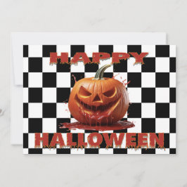 Spooky Bloody Pumpkin Halloween Einladung