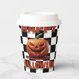 Spooky Bloody Pumpkin Halloween Pappbecher