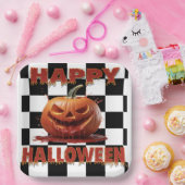 Spooky Bloody Pumpkin Halloween Pappteller (Party)