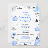 Spooky Blue Ghost 1. Geburtstag Einladung (Vorderseite)