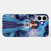 SPOOKY BLUE & LILA HALLOWEEN WITCH & VOLLMOND Case-Mate iPhone HÜLLE (Rückseite (Horizontal))