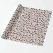 Spooky Blush Pink Blütenröschen Geschenkpapier (Ungerollt)