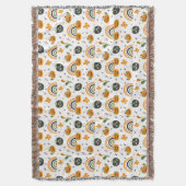 Spooky Boho Halloween Pattern Decke (Vorderseite Vertikal)