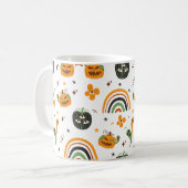 Spooky Boho Halloween Pattern Kaffeetasse (Vorderseite Links)