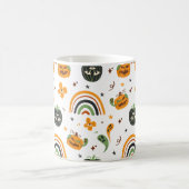 Spooky Boho Halloween Pattern Kaffeetasse (Mittel)