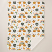 Spooky Boho Halloween Pattern Sherpadecke (Vorderseite)
