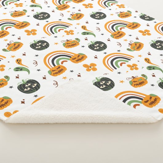 Spooky Boho Halloween Pattern Sherpadecke (3/4)