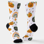 Spooky Boho Pattern Halloween Socken (Gewinkelt)