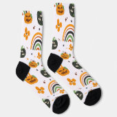 Spooky Boho Pattern Halloween Socken (Rechts)