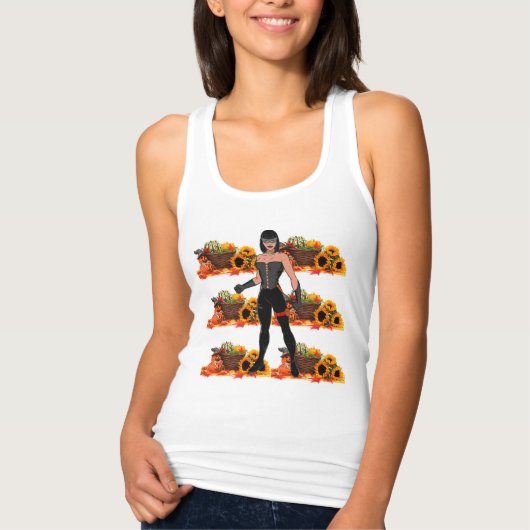 Spooky Bold Halloween Catwoman Tank Top (Vorderseite)