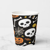 Spooky Bones And Skeletons For Halloween Pappbecher (Rückseite)
