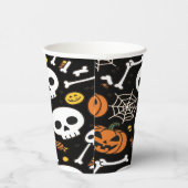 Spooky Bones And Skeletons For Halloween Pappbecher (Rechts)