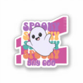 Spooky Boo Aufkleber (Vorderseite)