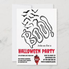 Spooky BOO Bat Swarm Halloween Projektleitung Einladung