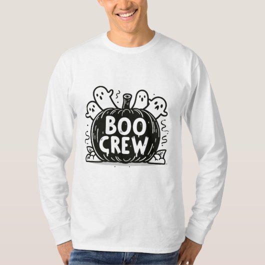 Spooky Boo Crew Halloween T-Shirt (Vorderseite)