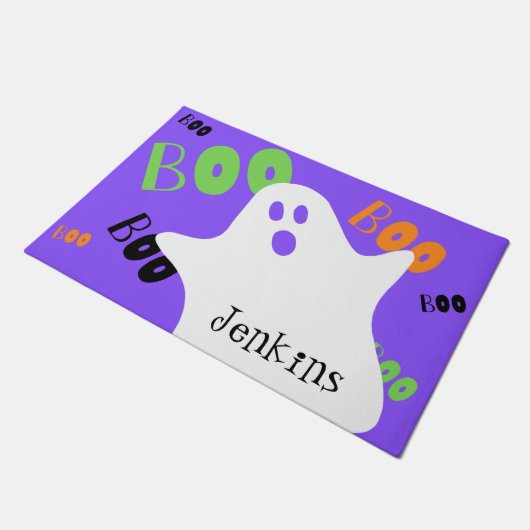 Spooky Boo Ghost Fußmatte (Schrägansicht)