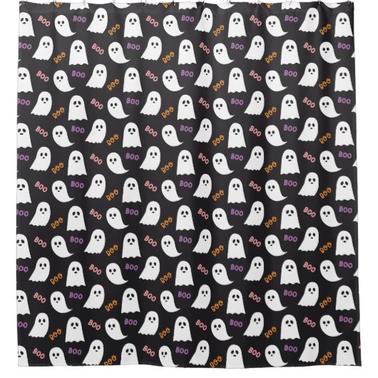 Spooky Boo Ghost Halloween Duschvorhang (Vorderseite)
