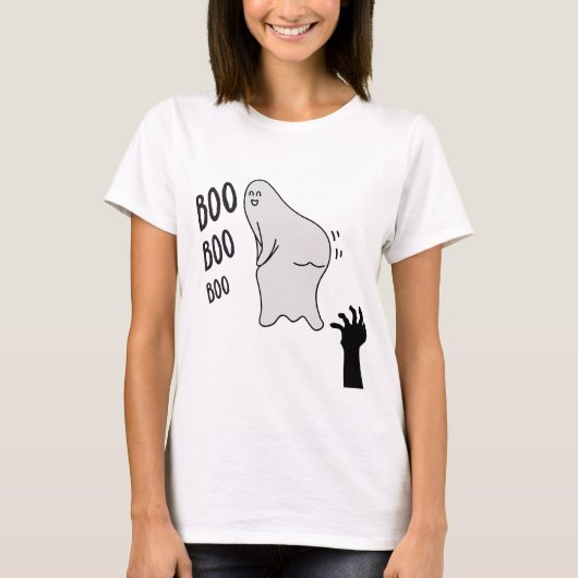 Spooky Boo Ghost Halloween Funny Novelty Shirt (Vorderseite)