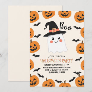 Spooky Boo Ghost Kids Halloween-Party Einladung
