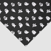 Spooky Boo Ghost Schwarz-Weiß-Muster Halloween Seidenpapier (Ausschnitt)