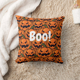 Spooky Boo Kürbiskürbis Jack-o-Laterne Halloween Kissen