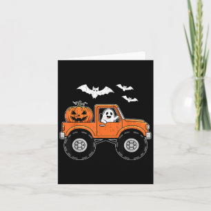 Spooky Boo Monster Truck Pumpkin Funny Halloween B Karte