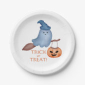 Spooky Boo Trick oder Treten Kinder & FamilienHall Pappteller (Vorderseite)