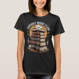 Spooky Book Club Halloween Bookworm Librarian T-Shirt