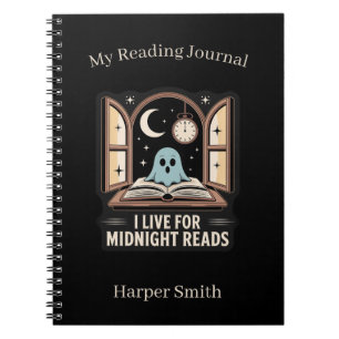 Spooky Book Lover Midnight Reader Journal Notizblock