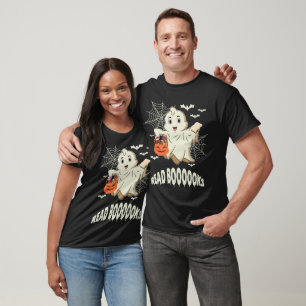 Spooky Bookworm - Geist, Pumpkin und Buch lesen T-Shirt